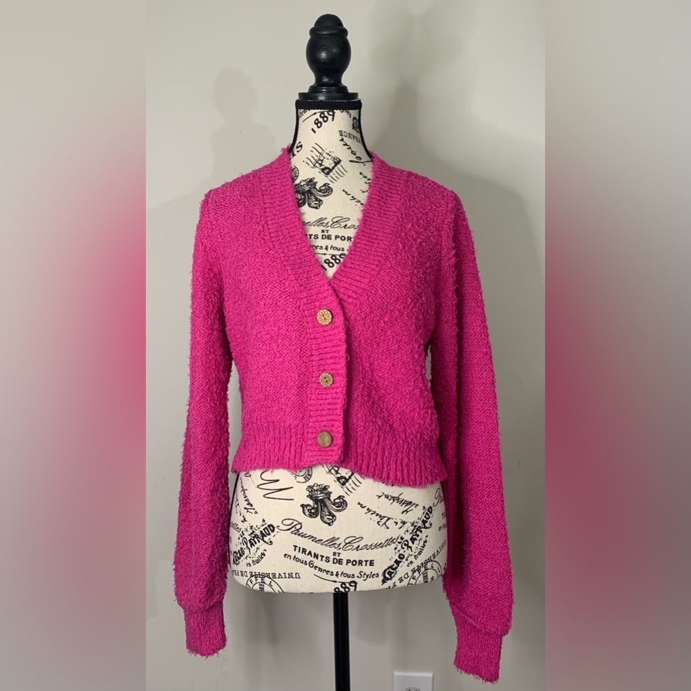 Free People Pink Cardigan Sweater